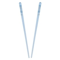 Motique Accessories Blue Clear Hair Stick Chop Sticks with Diamond Flower-One Size, Adults