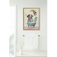 thumbnail image 6 of Kate and Laurel Blake Mid Century Modern Cow in Bathtub Framed Printed Glass Wall Art by Rachel Lee of My Dream Wall, 18x24 Natural, Decorative Colorful Animal Art, 6 of 6