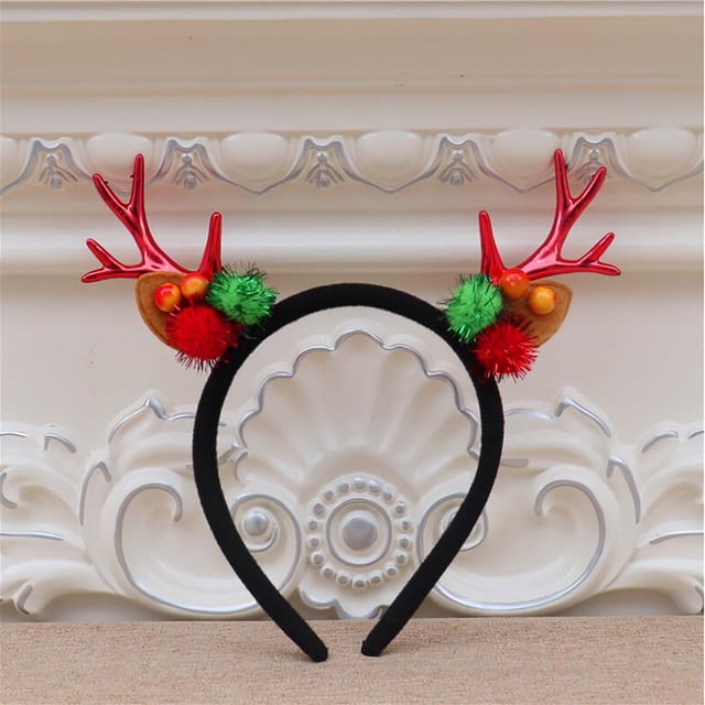 Diademas para mujer, diadema cuadrada con diseño de ciervos navideños, flores de nieve, accesorios para niñas, diadema para el cabello, accesorios de fotografía, diadema divertida.