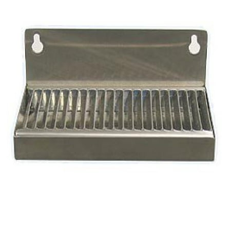 DyGTyX DP-117ND Beer Drip Tray 6" Stainless Steel Wall Mount with No Drain