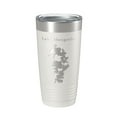 thumbnail image 1 of Lake Metigoshe Map Tumbler Travel Mug Insulated Laser Engraved Coffee Cup North Dakota 20 oz White, 1 of 1