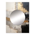 thumbnail image 2 of Designart "Gold Pottery In Gray Minimalism I" Abstract Spirals Mirror Wall Decor - Modern Grey Abstract Large Mirror For Wall Art Decor - 32" x 24" Inch, 2 of 5