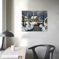 thumbnail image 3 of ONETECH Home River Snowman Lighted Canvas Wall Art Print With Timer | LED Canvas Wall Art Print Designs | Modern Artwork for Living Room Decor Gift (Home River Snowman, 16" x 12"), 3 of 4