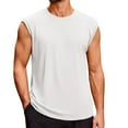 thumbnail image 2 of snullo Men's Sleeveless Tank Tops Crewneck Casual Workout Gym Cut Off Muscle Fit T Shirt Running Beach Loose Solid Tee, 2 of 5