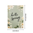 thumbnail image 4 of Jbralid Hello Spring Floral Linen Garden Flag For Spring Summer Home Outdoor Garden Yard Door Decor 12x18 inch, 4 of 5