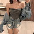 thumbnail image 1 of Women's Strapless Tank Top Summer Ladies Slim Clubwear Solid Color Vest, 1 of 5