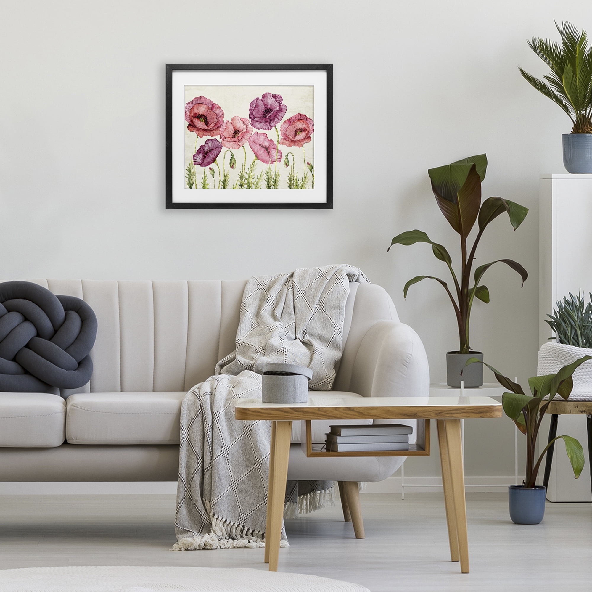 Stupell Industries Poppy Days Vintage Blooms Black Framed Print Under Glass, design by Kim Allen