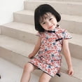 thumbnail image 2 of Vestido Cheongsam de verano para niñas pequeñas, estilo retro, de princesa, 2 of 5