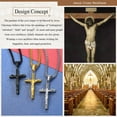 thumbnail image 6 of FaithHeart Cross Pendant Crucifix Necklace Mens Gold Plated Religious Catholic Christian Neck Chains Mothers Day Jewelry Gift for Women Mom, 6 of 9