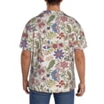 thumbnail image 3 of Pofeuu Paisley Flowers Print Mens Casual Short Sleeve Shirts Beach Summer Spread Collar Pocket Tops Men's Casual Short-sleeved Shirt-3X-Large, 3 of 5