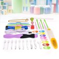thumbnail image 4 of MasteelfCA 38pcs Lighted Crochet Hooks Set LED Knitting Needles Sewing Craft Tools Set for DIY Weave Yarn(Rosy), 4 of 7