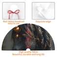 thumbnail image 4 of Yiaed Black And Gold White Horse Print Christmas Tree Skirt , Tree SkirtsTree Mat for Christmas Winter Holiday Indoor Decorations-30", 4 of 7
