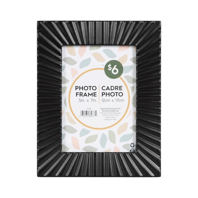 DesignOvation Sunni 5x7 Black Picture Frame