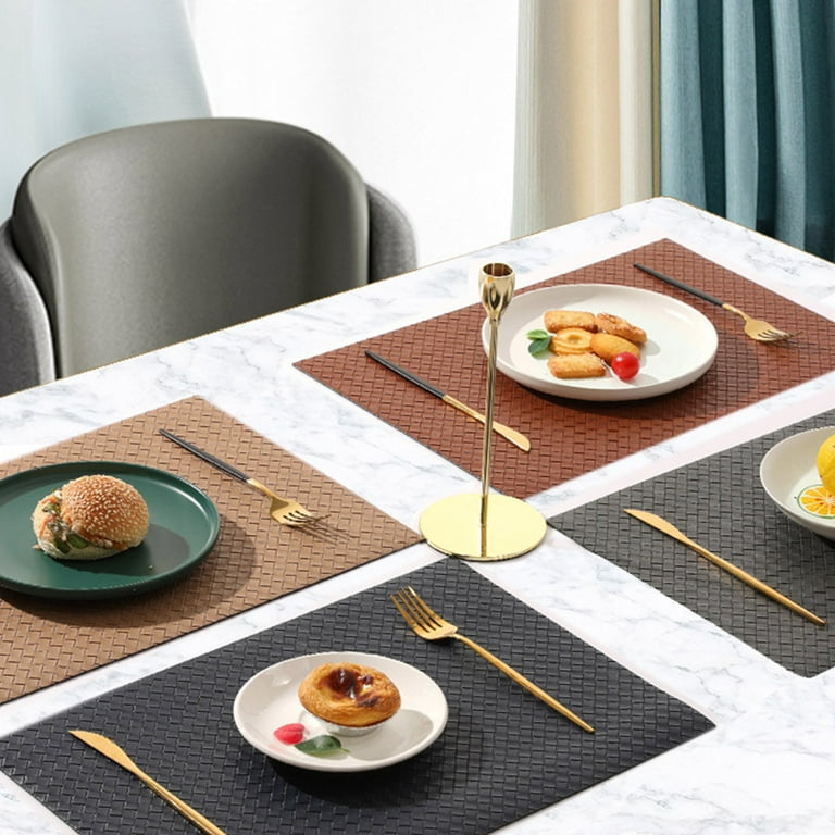 Felt and Leather Design Elegant Placemat Pad Dining Table Mat