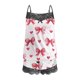 thumbnail image 4 of Mujeres Pijama Conjuntos Pantalones Cortos Encaje Eslinga sin Mangas Tanque Empalme Pantalones Cortos Casual Pijama Conjunto, Ropa de Salón Suave, 4 of 8