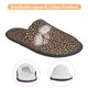 thumbnail image 3 of Fotbe Brown Leopard Pantuflas Peludas para Mujer con Estampado, Zapatillas de Peluche, Zapatos de Invierno para Casa, Uso Interior y Exterior-Large, 3 of 8