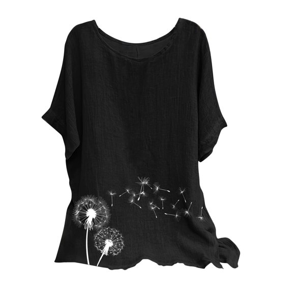 Cute Summer Tops for Women 2025 Trendy Plus Size Shirts for Women 4X-5X Hawaiian Shirts Blue