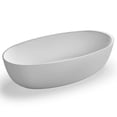thumbnail image 3 of Ruvati USA RVB6719WH 66 in. Canali epiStone Solid Surface Oval Freestanding Bath Tub, Matte White, 3 of 4