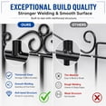 thumbnail image 4 of NOGIS Over The Door Hook,Over Door Coat Rack ,Over Door Towel Rack,Door Hooks,Door Hanger Hook of Bathroom,Clothes ,Belt, Hat,Behind Back of Bathroom, Towel Hanger 7 Hooks ,Black, 4 of 7