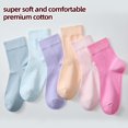 thumbnail image 5 of Women's Thin Cotton Crew Socks - Soft Above Ankle Bootie Casual Dress Socks 6-Pairs, 5 of 6