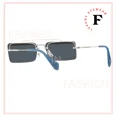 thumbnail image 2 of MIU MIU SOCIETE MU59TS Blue Silver Square Crystal Fabric Sunglasses 59T Women, 2 of 6