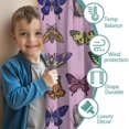 thumbnail image 3 of Blackout Kids Curtains,Purple Butterfly Colorful Wing Pattern Childrens Insulated Curtains Set Of 2,Bedroom Essentials,Toddler Room Decor 42"x63", 3 of 5