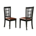 thumbnail image 4 of East West Furniture  7 Piece Kitchen Table Set- a Rectangle Dining Room Table and 6 Dining Chairs, Black (Seat Options) DUNI7-BLK-LC, 4 of 5