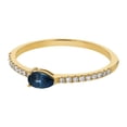 thumbnail image 3 of 14K Yellow Gold 2/5 cttw. Diamonds and Blue Sapphire Band Ring by Hollywood Hills Jewelers, 3 of 5