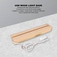 thumbnail image 4 of Rectangle LED Lights Display Bases Warm Light Wooden Art Lights Display Pedestal with USB Interface for Crystal Glass Acrylic, 4 of 7