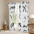 thumbnail image 3 of Manfei Cartoon Ribbon Curtains Pack of 2 (38x54), Princess Grey Bow Curtains for Living Room, Cute Bowknot Black Out Curtains, Window Curtains Room Decorative, 3 of 6