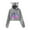 Gray, variant on Split Fiction Cat ear hoodie fashion trend women's short hoodie sportswear