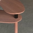 thumbnail image 6 of Modern 360°Rotatable Cocktail Table with Solid Rubber Wood Legs,Multi Use Coffee Table with Sintered Stone Top,Elegant Side Table with Smooth Edge,for Living Room,Bedroom,Balcony,Walnut, 6 of 7