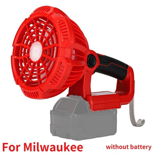 Ventilador Multifunción con Luz LED, Ventilador Inalámbrico de Mano para Lugar de Trabajo, makita bosch dewalt milwaukee, Batería de Litio de 14,4-18v, Ventilador de Escritorio USB Recargable para Exteriores, Ventilador para Acampar