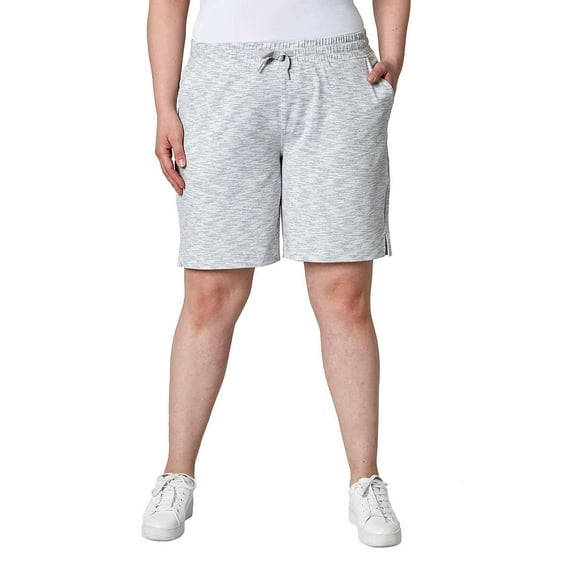 Mondetta Women's Performance Bermuda Short (Light Grey Combo, XS)
