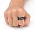 thumbnail image 4 of HIJONES Men Women's Rotatable 12 Constellations Zodiac Symbols Ring Stainless Steel Hollowed Unisex Vintage Personalized Band Rings Jewelry Blue Size 11, 4 of 5