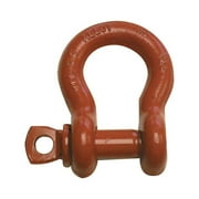 CM Columbus McKinnon Screw Pin Anchor Shackles, 1/4 in Bail Size, .75 Ton, Orange Paint