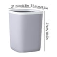 thumbnail image 3 of Coorders Bathroom Trash Can Small Garbage Can Plastic Wastebasket Trash For Toilet Office Bedroom Living Room With Pressure Ring, 3 of 7