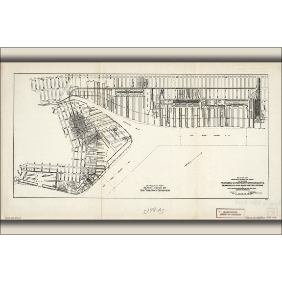 24"x36" Gallery Poster, Map new infrastructure S Brooklyn new york 1911