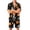 CBM61-Black, variant on Halloween Pajama Sets For Men Devil Trendy Ghost Print Silk Short Sleeve Button Tops Matching Shorts Set Cute Plus Size Pjs Red S