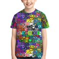 thumbnail image 7 of Geometry Dash Kids T-Shirt 3d Printed Graphic T-Shirts Boys And Girls Short Sleeve Shirts For Youth Kids X-Small, 7 of 7