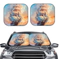 thumbnail image 2 of Easygdp Sailing Ship Ocean Sunset for 2 PCS Foldable Car Sun Shade Front Windshield Sun Protection Cover for Car, SUV, Truck-Small, 2 of 6