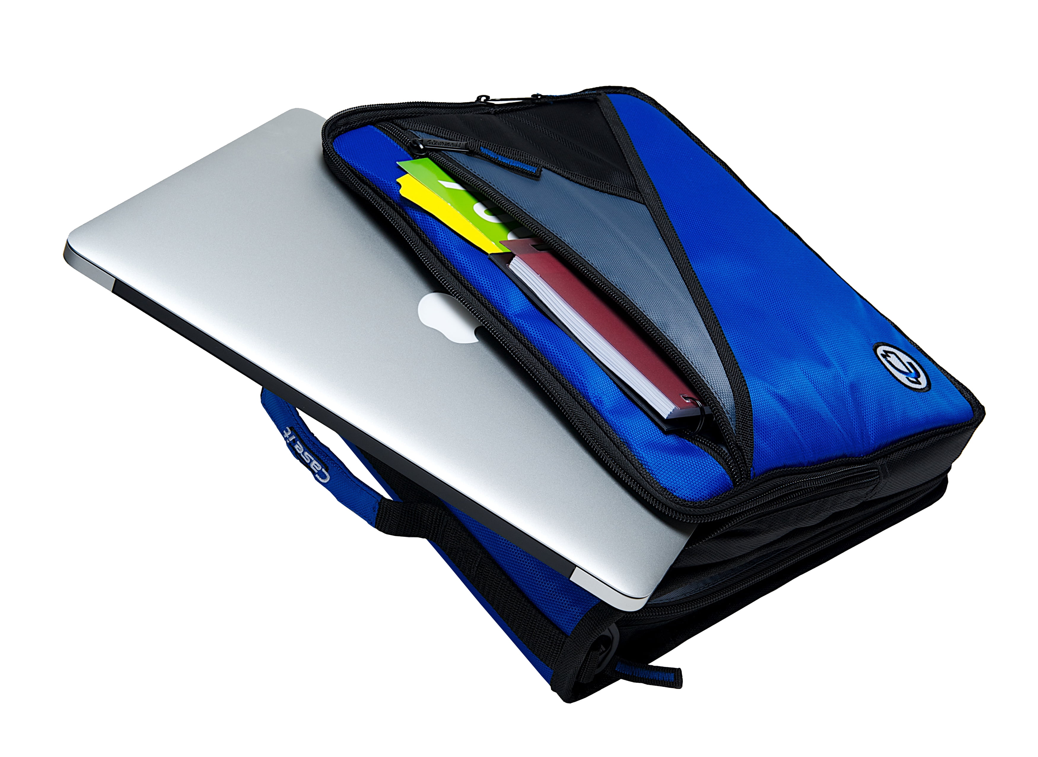 Case•it, Universal, 2" O-Ring Zipper Binder, with 13" Tablet Pouch, Assembled Product Height 13", Red, LT-007
