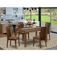 thumbnail image 4 of East West Furniture Dudley 5-piece Wood Dining Set with Fabric Seat in Mahogany, 4 of 4