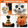 thumbnail image 3 of Ayieyill 2pcs Halloween Cat and Skeleton Figurines Vintage Halloween Black Cat Decor Halloween Table Decorations, 3 of 7