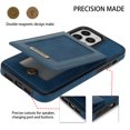 thumbnail image 3 of Allytech Apple iPhone 14 Pro Max Case, iPhone 14 Pro Max Wallet Cover, PU Leather RFID Blocking Cards Slots Flip Cover Kickstand Shockproof Protective Wallet Case for Apple iPhone 14 Pro Max -Blue, 3 of 7