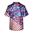thumbnail image 6 of 4th Of July Scrubs Tops for Men Short Sleeve V-Neck Patriotic Star Print Daily Patriotic Shirts Lightweight Summer Casual T-Shirts with Pockets,4XL,#01 Blue, 6 of 6
