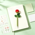 thumbnail image 7 of Under $1 dollars!Ballpoint Pens, Creatives Rose Flower Ballpoint Pen Simulation Rose Bouquet Gift Pen Cute Stationery ForFestal Times Decorative Pen Novelties Present For Friend 1ml, Red, 7 of 7