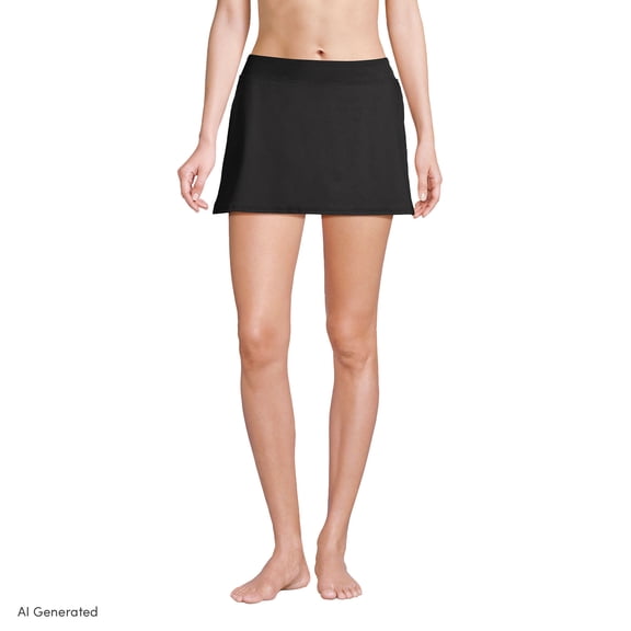Lands' End Women's Petite Tummy Control Swim Skirt