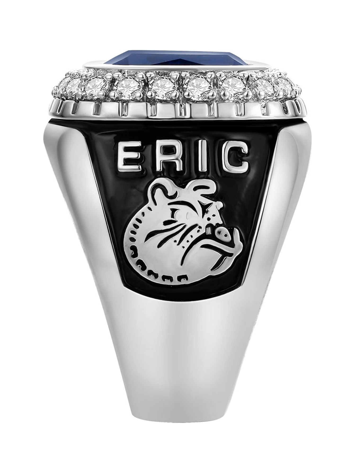 Order Now for 2025 Graduation, Freestyle Men's CZ Encrusted Class Ring, Personalized, High School or College