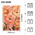thumbnail image 2 of FORMRS 1-Subject Spiral Notebook 8" x 5" College Ruled 60 Refillable Sheet A5 Hard Cover, 2 Pack, Abstract Orange Flowers, 2 of 7